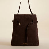 MANU ATELIER - Tote du Jour Deep Brown Suede