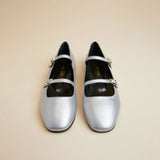 MANU ATELIER - Manu Ballet Flats With Double Belt Magic Soft