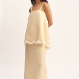 Posse - ESSIE COLUMN SKIRT - DUSTY CITRON