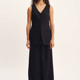 Posse - LORENZO TAILORED VEST - BLACK