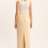Posse - ESSIE COLUMN SKIRT - DUSTY CITRON