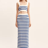 Posse - ARI SKIRT - BLUE STRIPE
