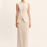 Posse - EMMA PENCIL SKIRT - NATURAL