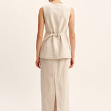 Posse - EMMA PENCIL SKIRT - NATURAL