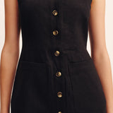 Posse - EMMA BUTTON DOWN DRESS - BLACK