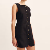 Posse - EMMA BUTTON DOWN DRESS - BLACK