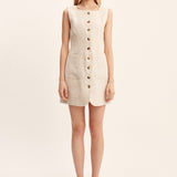 Posse - EMMA BUTTON DOWN DRESS - NATURAL