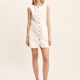 Posse - EMMA BUTTON DOWN DRESS - IVORY