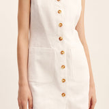 Posse - EMMA BUTTON DOWN DRESS - IVORY