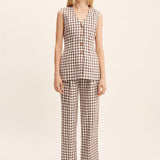 Posse - MACKENZIE TROUSER - CHOCOLATE PLAID