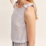 Posse - ROMEO TOP - BLUE STRIPE