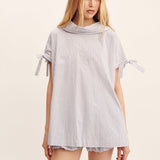 Posse - SUTTON TOP - BLUE STRIPE