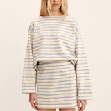 Posse - SEDGEWICK SKIRT - SKY STRIPE