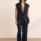 Jamie Haller - The Waist Tape Trouser in Dark Navy