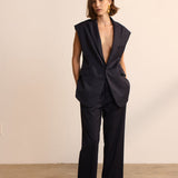 Jamie Haller - The Waist Tape Trouser in Dark Navy