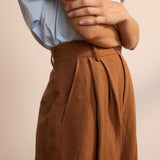 Jamie Haller - The Big Pleat Trouser in Camel