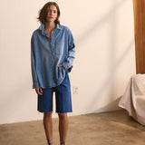 Jamie Haller - The Cut Knee Short in Farrah Indigo