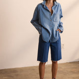 Jamie Haller - The Cut Knee Short in Farrah Indigo