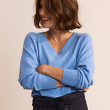 Jamie Haller - The V Fave Cashmere Sweater in Baby Blue
