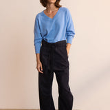Jamie Haller - The V Fave Cashmere Sweater in Baby Blue