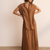 Jamie Haller - The Reiki Sleeveless Shirt in Clay
