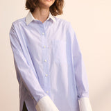 Jamie Haller - The Crosby Shirt in Blue Stripe