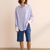 Jamie Haller - The Crosby Shirt in Blue Stripe