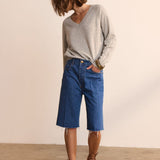 Jamie Haller - The Cut Knee Short in Farrah Indigo