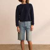 Jamie Haller - The Cut Knee Short in Worn Indigo