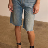 Jamie Haller - The Cut Knee Short in Worn Indigo