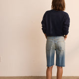Jamie Haller - The Cut Knee Short in Worn Indigo