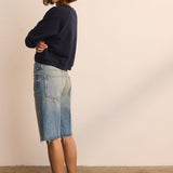 Jamie Haller - The Cut Knee Short in Worn Indigo