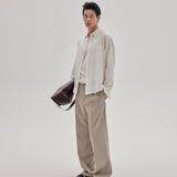 FRAME - Wide Leg Trousers -- Vintage Khaki