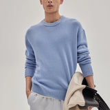 FRAME - Light Weight Cashmere Crewneck -- Baby Blue