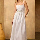 Ciao Lucia - Austine White Embroidered Linen Dress