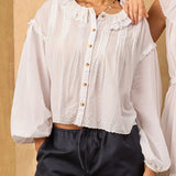 Ciao Lucia - Anaia White Embroidered Cotton Top