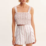 Posse - LENA CROP TOP - VINTAGE STRIPE
