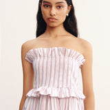 Posse - COBY STRAPLESS DRESS - VINTAGE STRIPE