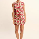 Posse - ROSALIE SHIFT MINI DRESS - ROSE BUD