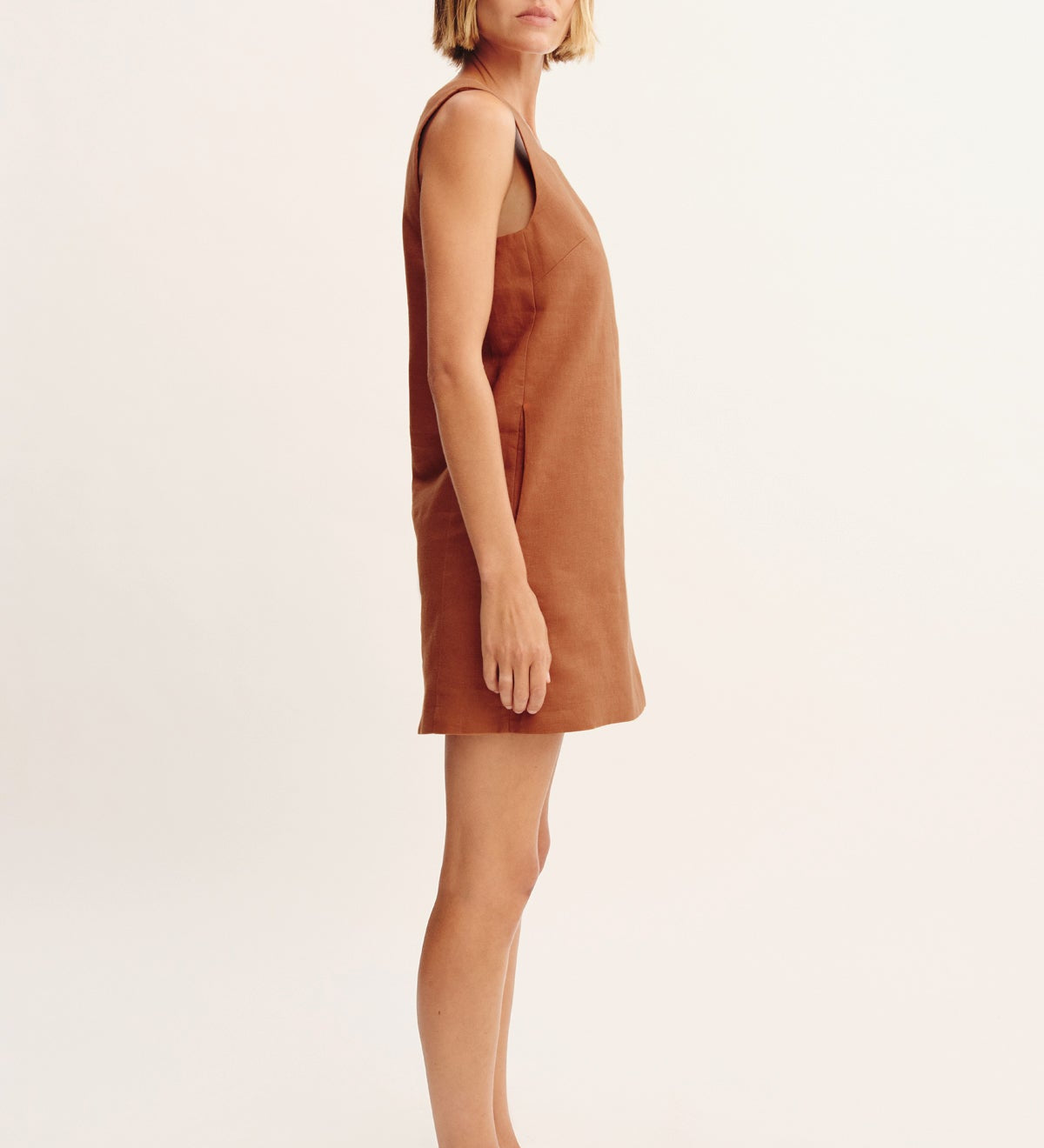 Posse - RIO SHIFT DRESS - CHESTNUT