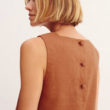 Posse - RIO SHIFT DRESS - CHESTNUT
