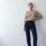 Jamie Haller - The V Fave Cashmere Sweater in Oatmeal