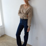 Jamie Haller - The V Fave Cashmere Sweater in Oatmeal