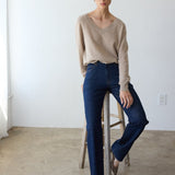 Jamie Haller - The V Fave Cashmere Sweater in Oatmeal