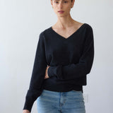 Jamie Haller - The V Fave Cashmere Sweater in Charcoal