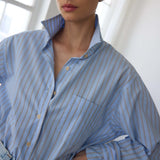Jamie Haller - The Weekend Shirt in Baby Blue Stripe