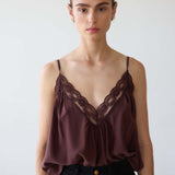Jamie Haller - The Deep V Cami in Burgundy