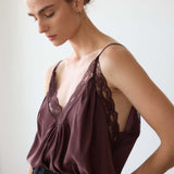 Jamie Haller - The Deep V Cami in Burgundy