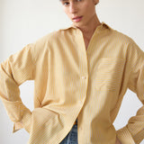 Jamie Haller - The Stripe Essential Shirt in Marigold Natural