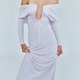 Christopher Esber - Arced Palm Strapless Shawl Gown